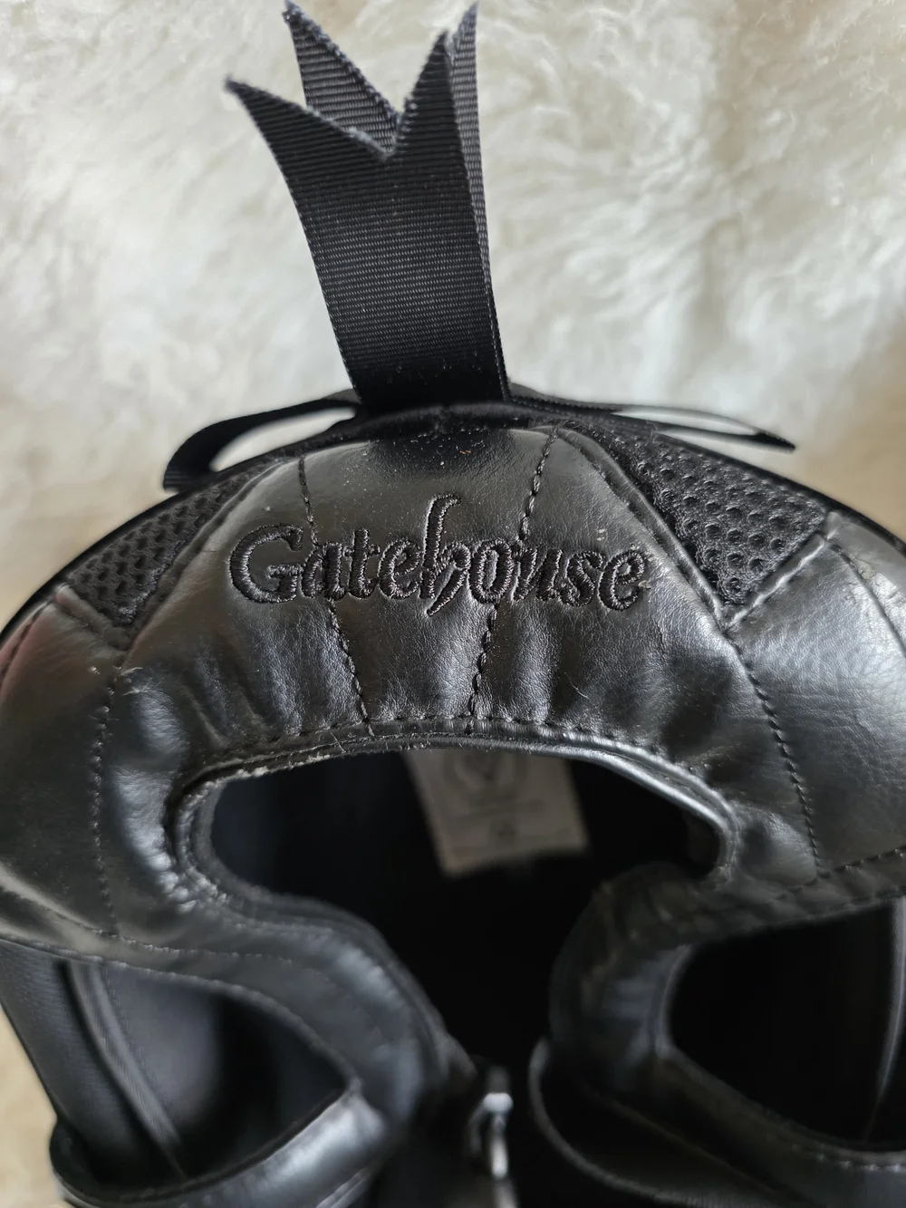 Kids Black Equestrian Riding Helmet with Secure Chin Strap